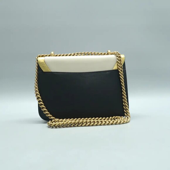 100% Authentic GUCCI Peony Black Pearly Leather Shoulder Bag 615-121424 - Picture 2 of 12